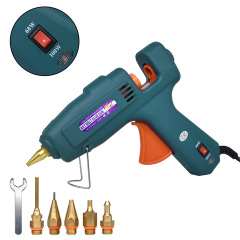Hot Glue Gun 60/100W Dual Power High Temperature Melt Glue Gun  Household, Use 11mm Glue Sticks with 5 pcs Nozzle ► Photo 1/6