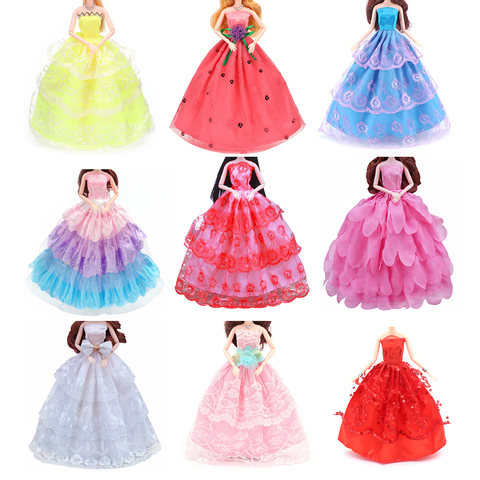Fashion Princess Wedding Dresses For  Doll Handmade Party Doll's Clothes Gown Gift Baby Toys For Girls ► Photo 1/6