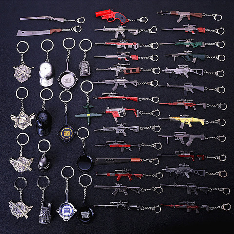 fashion keychains weapon Revolver AK47 M16 pot key chians keyrings game gift accessories ► Photo 1/6