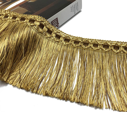 2 meters Curtain Tassel Fringe Trimming Braid Trim 11cm Gold Tassels Upholstery DIY Luxury Accessories Decorated ► Photo 1/6