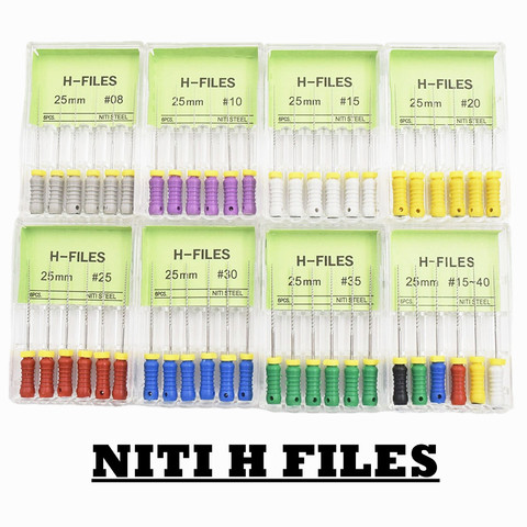 10 boxes Endodontic Hand Ues Niti Steel H Files Dental Niti K H Endo Files Root Canal Treatment Drills ► Photo 1/6