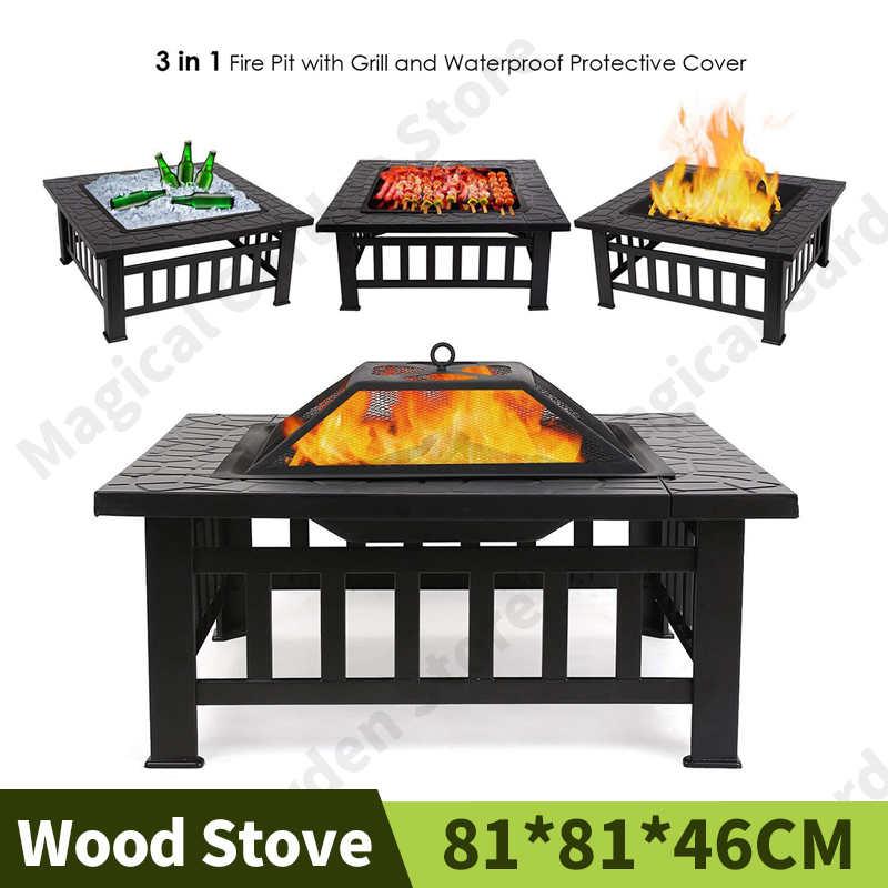 Bbq Outdoor Courtyard Mesh Fire, Stove Fire Pit Cover