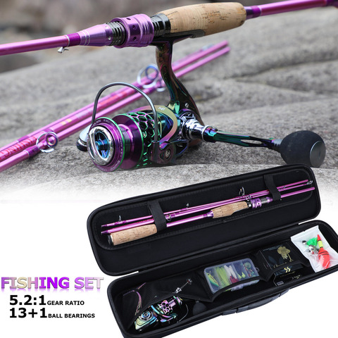 Sougayilang Fishing Rod and Reel Combo Set Spinning Fishing Reel