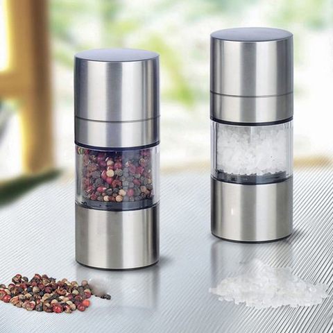 Pepper Mill Stainless Steel Manual Salt Pepper Mill Grinder Muller Spice Sauce Grinder Kitchen Tool Simple Spice Grinder ► Photo 1/6