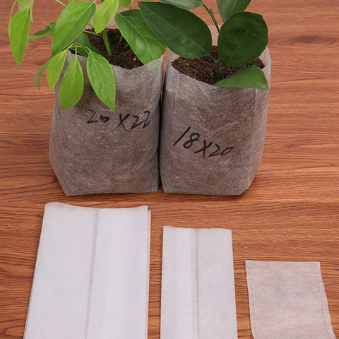 RBCFHl 50/100PCS Biodegradable Seedling Grow Bgs Organic Biodegradable Grow Fabric Eco-friendly Ventilate Growing Panting Bgs ► Photo 1/6