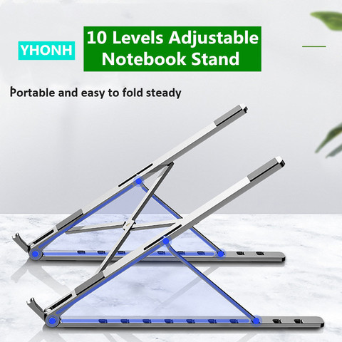 Portable Laptop Stand Holder For Macbook Pro Air X Style Adjustable Foldable Aluminum Desktop Notebook laptop Holder Desk Stand ► Photo 1/6
