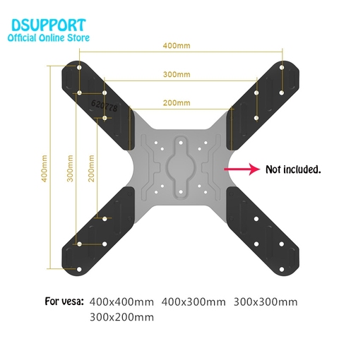Extension VESA Adaptor from 200x200mm to 400x400mm for TV Mount and Monitor Holder ► Photo 1/4