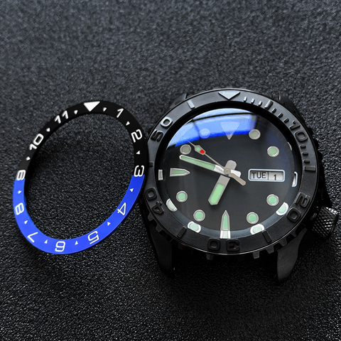 Flat Ceramic Bezel Insert 38*31.5mm MOD For Seiko brand SKX007 SKX011 Divers SUB Replacement of watch parts ► Photo 1/6
