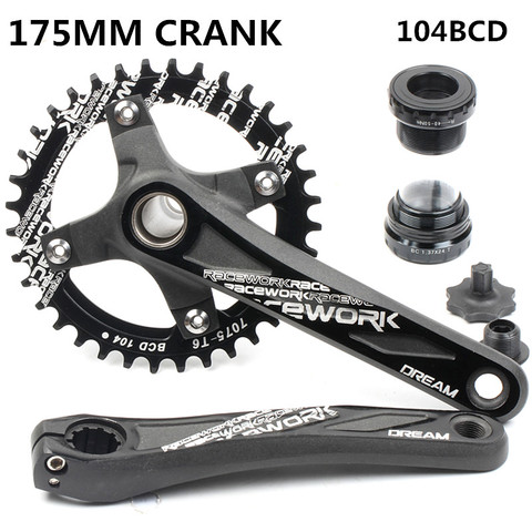 bicycle crank 104BCD MTB Bike Crankset Aluminum Alloy With Bottom Bicycle Crankset 175mm 32T 34T 36T 38T plate ► Photo 1/5