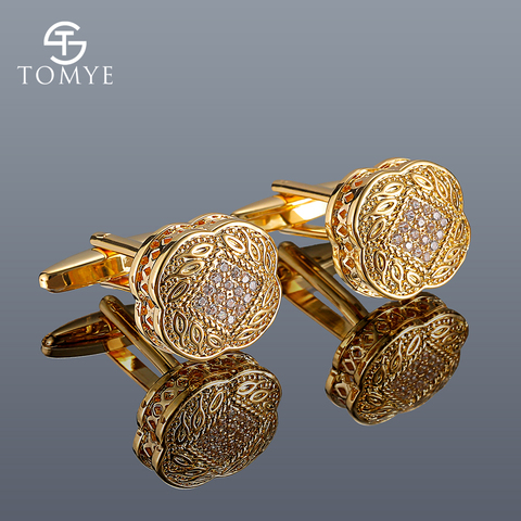 Cufflinks Mens TOMYE XK20S007 High Quality Luxury Zircon 3 Colors Optional Shirt Cuff Links ► Photo 1/6