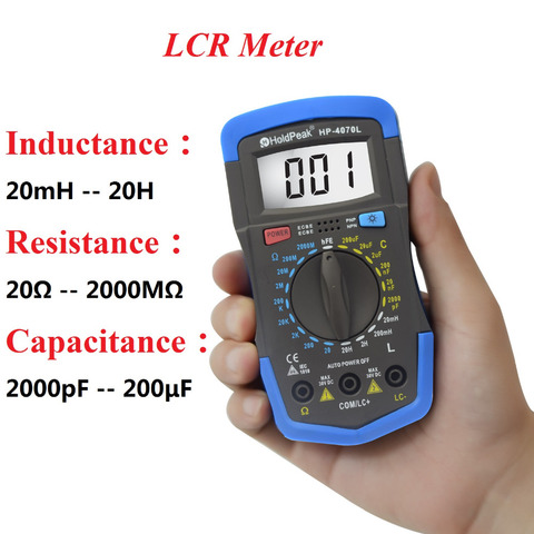 HoldPeak Digital Capacitance Meter ( LCR Meter ) Diagnostic-tool with LCD Backlight,HP-4070L ► Photo 1/6