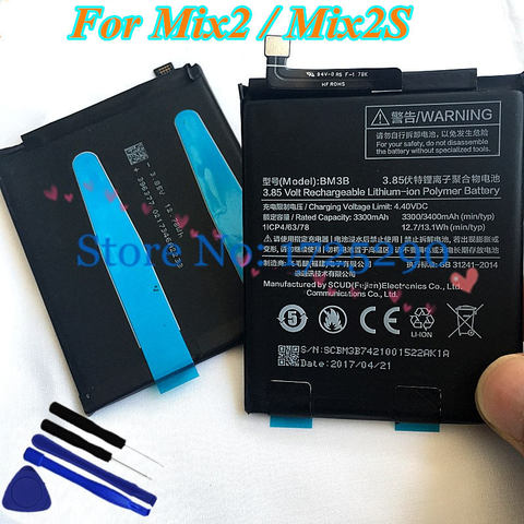 New High Quality BM4C BM3B BM3K Battery For Xiaomi Mi Mix 2  Mix3 Mix 3 Mix2 Mix 2S Mix2S + Tools ► Photo 1/1