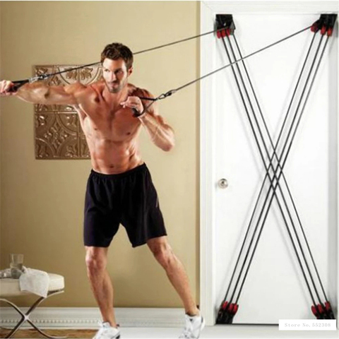 BJ-X200 X-Type Door Pulling Rope Resistance Rope Door Gym Indoor Chest Expander Developer Spring Exerciser Fitness Training Belt ► Photo 1/1