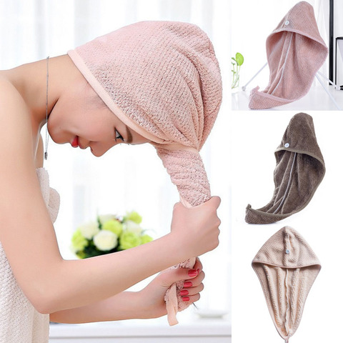 Twist Dry Shower Microfiber Hair Wrap Towel Drying Bath Spa Head Cap Hat Women ► Photo 1/6