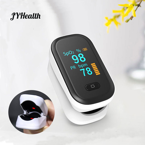 JYHealth Portable Finger Pulse Oximeter Blood Oxygen Heart Rate Saturation Meter Oximetro De Dedo Saturometro Medical equipment ► Photo 1/6