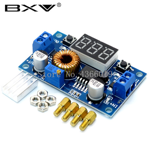 1pcs XL4015 5A High power 75W DC-DC adjustable step-down module+LED Voltmeter Power supply module ► Photo 1/2