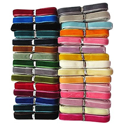 U PICK 5/10yards/lot 10mm 1cm Wide Velvet Ribbon Headband Clips Bow Wedding Decoration ► Photo 1/2