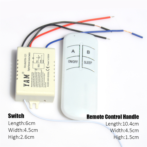 220V Wireless ON/OFF Lamp Light Digital Remote Control Switch Receiver Transmitter 1 Channel 2 Channel 3 Channel 4 Channel ► Photo 1/6