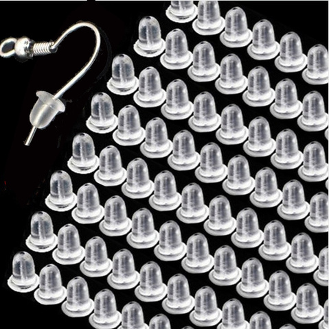 Plastic Clear Rubber Earring Backs Silicone Earrings Stoppers