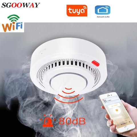 Tuya WiFi Smoke Alarm Fire Protection Smoke Detector Smoke house Combination Fire Alarm Home Security System Fire ► Photo 1/6