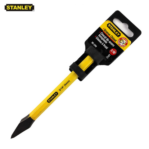 Stanley 1pcs anti-corrosion groove chisel for mechanics mould concrete car maintenance carving hand chisels 5mm 3/16 steel tools ► Photo 1/4