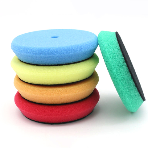 5pcs 3 Inch Sponge Buff Pads Polishing Waxing Car Woodworking Furniture Glass Fiberglass Detailing Care Washer Polisher Tools ► Photo 1/6