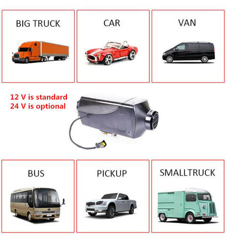 Silencer induction 12v 5kw heater webasto diesel heater for diesel with tank and LCD display , remote control parking heater ► Photo 1/6