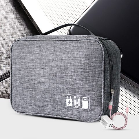 Cable Storage Bag Charger Wire Electronic Organizer Digital Gadget Pouch Cosmetic Kit Case Closet Wardrobe Accessories Supplies ► Photo 1/6