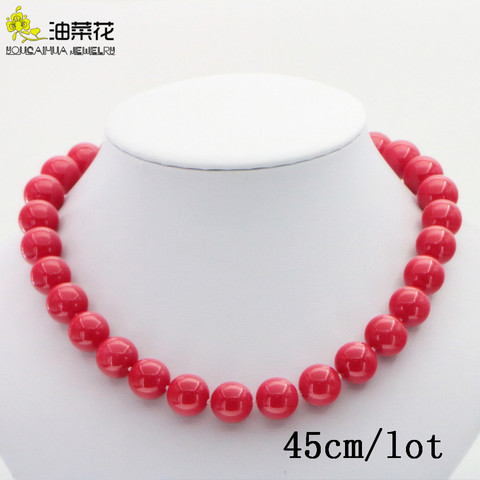 Hot new girl Seductive 14mm red sea shells all-match jewelry pearl necklace 18''free shipping  ZH0225 ► Photo 1/6