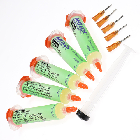 5pcs AMTECH NC-559-ASM BGA PCB No-Clean Solder Paste Welding Advanced Oil Flux Grease 10cc Soldering Repair Tools ► Photo 1/4