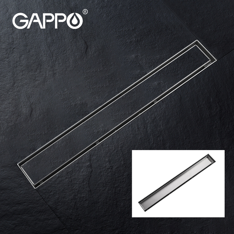 GAPPO Shower Floor drain 304 stainless steel shower floor drain long Linear drainage drain for hotel bathroom kitchen frool ► Photo 1/6