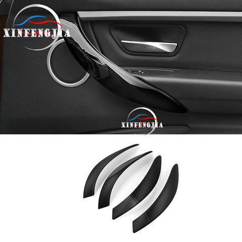 For BMW 3 4 Series 3GT F34 F36 F30 13-18 4pcs Black Inner Door Handle Panel Cover Trim ► Photo 1/3