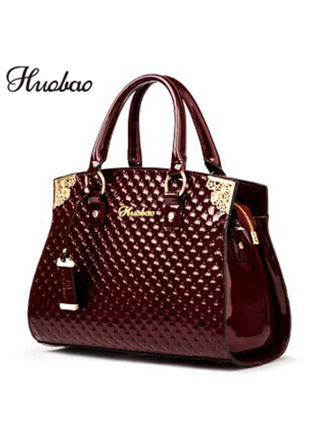 2022 Women Genuine Patent Leather Handbags luxury Shoulder Handbag  Ladies Tote bag ► Photo 1/6