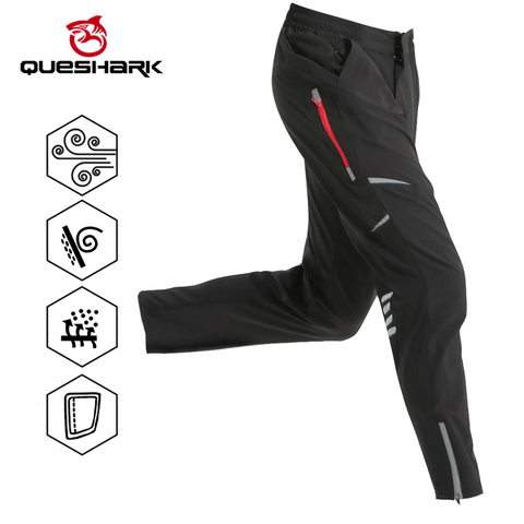 Queshark Cycling Pants Quick Dry Bicycle Pants MTB Bike Cycling Trousers With Safe Reflective Strip Fishing Riding Clothing ► Photo 1/6
