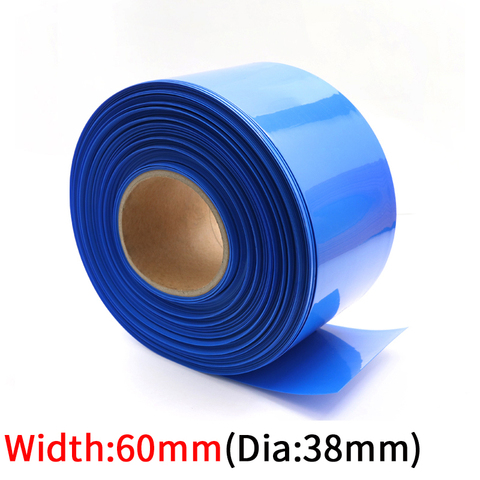 Dia 38mm PVC Heat Shrink Tube Width 60mm Lithium Battery 18650 Pack Insulated Film Wrap Protection Case Pack Wire Cable Sleeve ► Photo 1/5