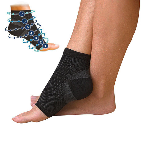 Foot angel anti fatigue compression foot sleeve Ankle Support Running Cycle Basketball Sports Socks Outdoor Men Ankle Brace Sock ► Photo 1/6