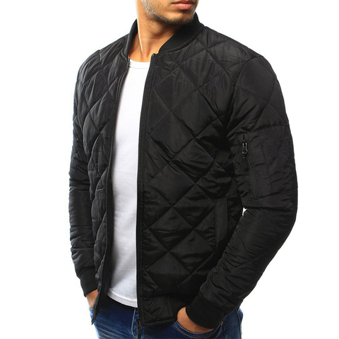 2022 New Men Windbreaker Winter Coat Padded Puffer Jacket Outwear Casual Zip Up Warm Coat Bomber Casual Fashion Cotton Clothes ► Photo 1/6