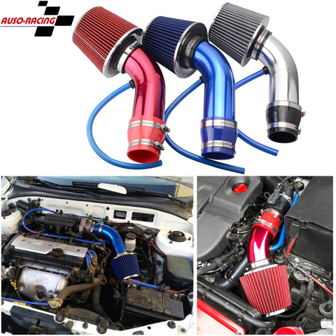 3 Inch Universal Car Cold Air Intake Filter Aluminum Induction Kit Pipe Hose System Silver ► Photo 1/6