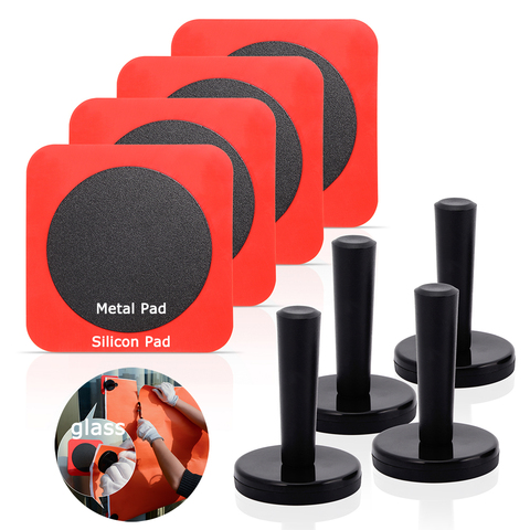 EHDIS 4pcs Car Accessory Magnet Holder Silicon Metal Adsorbed Pads Vinyl Film Wrap Strong Gripper Window Glass Tint Fixing Tools ► Photo 1/6