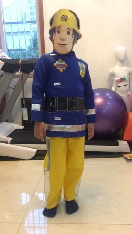 Kids Fireman Sam Children's Fancy Dress Costume Boy Girls Carnival Party Halloween Cosplay Costumes Top Pants Mask  4-10 Years ► Photo 1/6