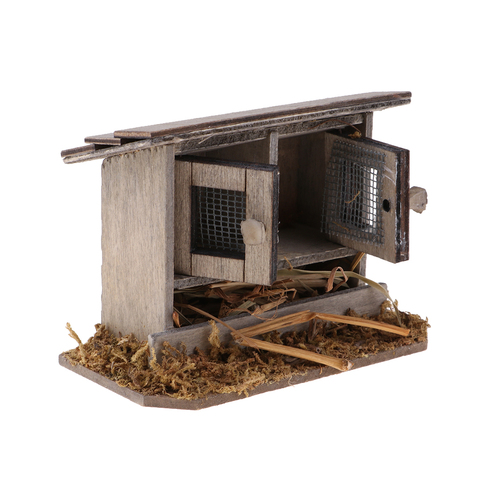 12th Chicken Coop Nest Hen House Garden Miniatures Doll House Decoration ► Photo 1/6