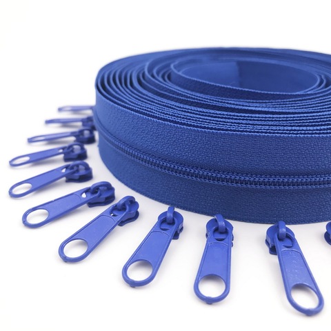 5 Meters Zipper by the Yard Nylon Coil Zippers with 10pcs Zipper Slider  for purses, bags and other sewing projects ► Photo 1/6