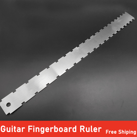 Dual Scale Guitar Neck Ruler Notched Straight Edge Rulers For Check Fretboard Straightness Flat Frets Guitar Accessories ► Photo 1/6