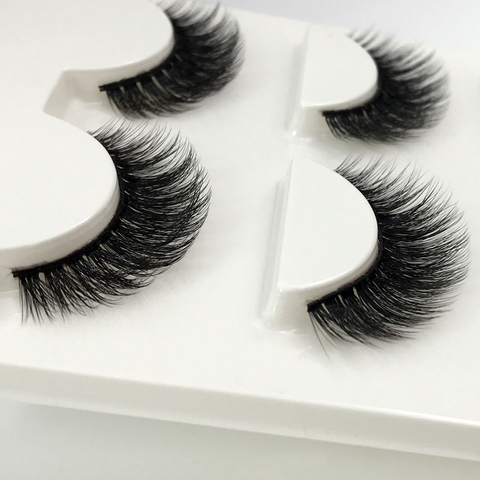 3 Pairs natural false eyelashes thick makeup real 3d mink lashes soft eyelash extension fake eye lashes long mink eyelashes 3d ► Photo 1/6