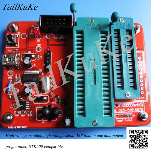 AVR High Voltage Parallel Programmer, High Voltage Serial stk500 Compatible, ISP USB Fuse Recovery ► Photo 1/2