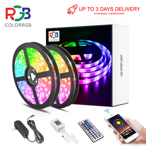 LED Strip Light ,RGB 5050/SMD2835, Flexible Ribbon, DIY Led Light Strip RGB  Tape Diode DC 12V Phone app bluetooth ► Photo 1/6