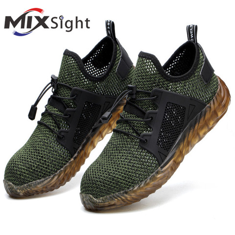 ZK30 Indestructible  Shoes Men and Women Cap Steel Toe Air  Work Safety Shoes Puncture-Proof Work Sneakers Breathable Shoes ► Photo 1/6