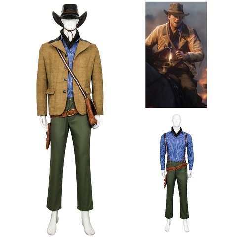 for Game Red Dead Redemption 2 Arthur Morgan Cosplay Costume Gunslinger Full Outfit Suit Halloween Carnival Party Costumes ► Photo 1/6