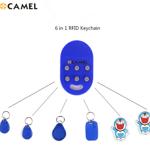 6 in 1 RFID Multiple Keyfob 125khz T5577 EM Writable IC 13.56Mhz M1k S50 UID changeable CUID Complex Keychain Tag Card ► Photo 1/3