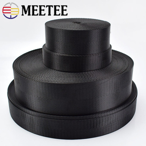 Meetee 5meter 25/32/38/50mm Nylon Black Webbing Tape Herringbone Pattern DIY Backpack Strap  Seat Belt Sewing Accessories RD002 ► Photo 1/6